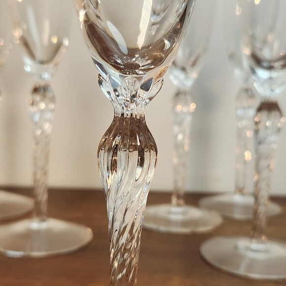 Vintage Lenox "Madison" Crystal Champagne Flutes With Platinum Trim - Set of Six - Picture 3 of 7